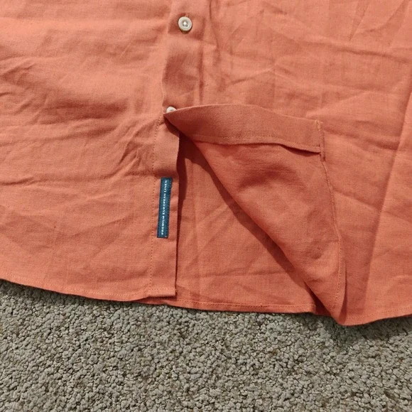 Linen Club Studio Mens Contemporary Fit Linen Cotton Blend Button Up Shirt 42cm - Picture 6 of 10